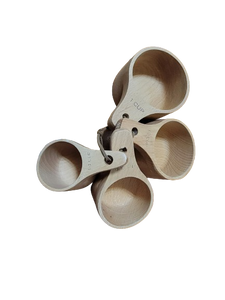 Natural Wood Nesting Measuring Cup | Spoon Set