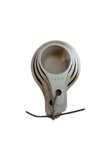 Natural Wood Nesting Measuring Cup | Spoon Set