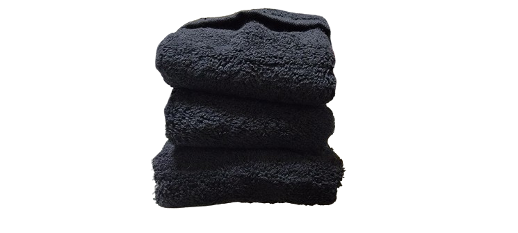 Hawmam Cotton Face Washcloth | Set of 3 | Black