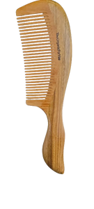 Yin Yangsheng Comb | Wide-Toothed Green Sandalwood Comb | For Thick Curly Hair | Detangling Comb