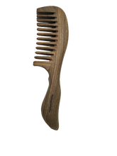 Load image into Gallery viewer, Yin Yangsheng Comb | Wide-Toothed Green Sandalwood Comb | For Thick Curly Hair | Detangling Comb
