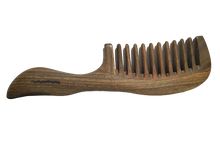 Load image into Gallery viewer, Yin Yangsheng Comb | Wide-Toothed Green Sandalwood Comb | For Thick Curly Hair | Detangling Comb
