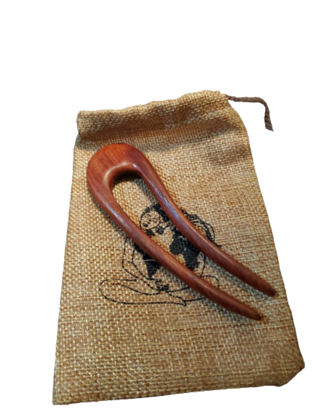 Pay attention to the slightly curved shape of this Wooden Hairpin. This shape of the hairpin looks very nice and especially well keeps the hairstyle.