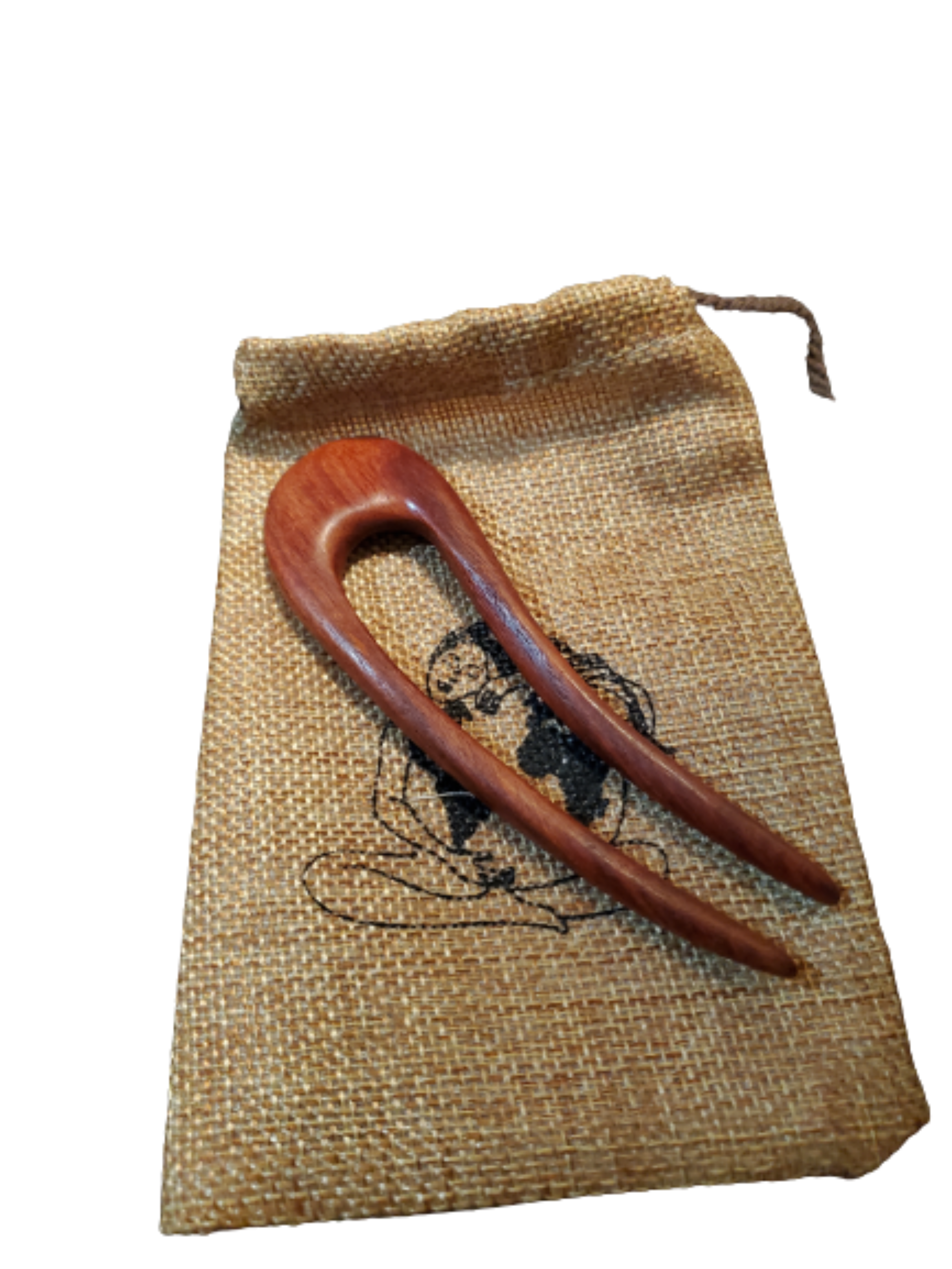 Pay attention to the slightly curved shape of this Wooden Hairpin. This shape of the hairpin looks very nice and especially well keeps the hairstyle.