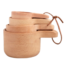 Load image into Gallery viewer, Natural Wood Nesting Measuring Cup | Spoon Set
