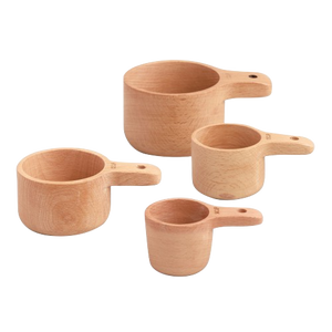 Natural Wood Nesting Measuring Cup | Spoon Set