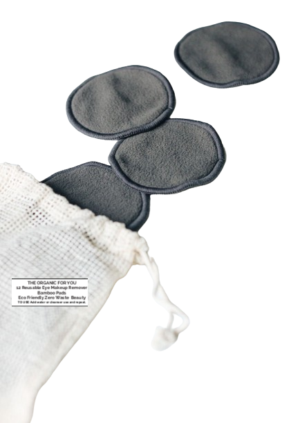 Reusable Bamboo Makeup Rounds | 12x Pads | 1x Mini Laundry Cotton Bag