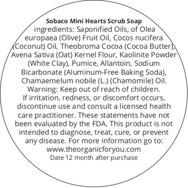 Sobaco Mini Hearts Scrub Soap | For Armpits & Feet