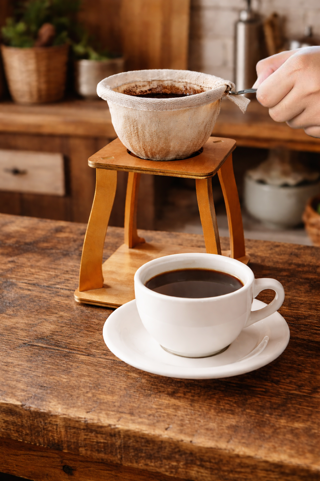 Coffee   | Tea | Over Cup Café Colao | Flannel Cloth Sock | Small Capacity | for Single Serve