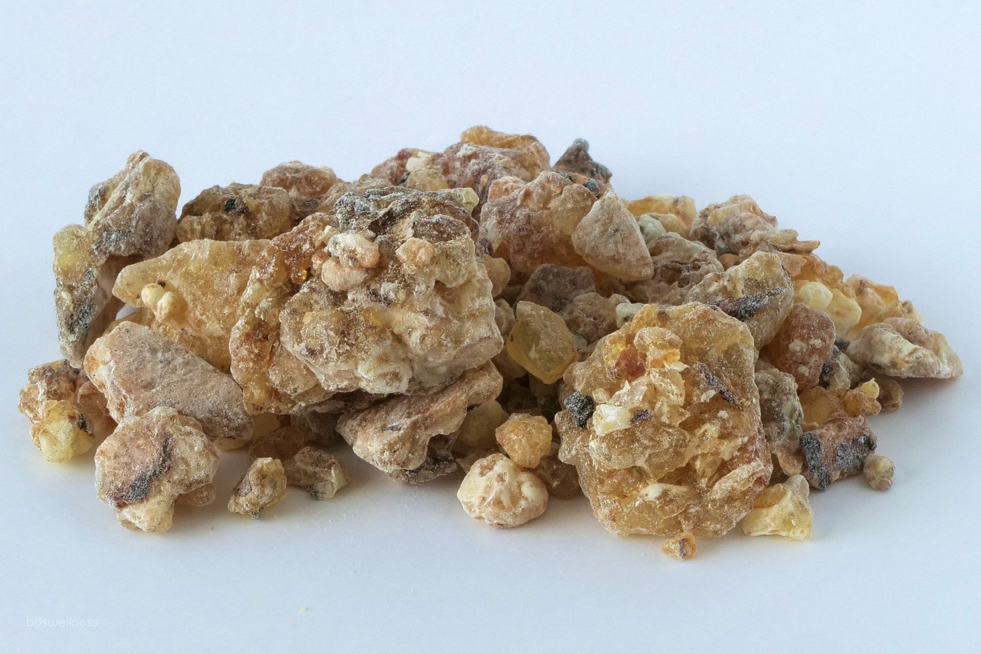  A number of incisions are made into the bark, and the gum resins are allowed to ooze out and solidify for a few weeks. The harvesters then return to each tree to collect the resin. The resins are then transported to local villages where they are further dried in the shade.