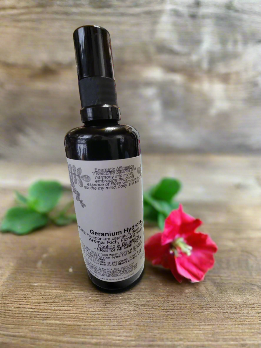 Pre-Order - (Seasonal) - Geranium Hydrolat | Purifying and Regenerating | 3.3 OZ