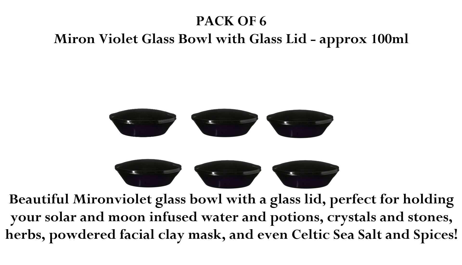 Pre-Order | Pack of 12 | Miron Violet Glass Bottles & Jars