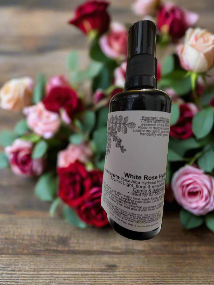 Pre-Order (Seasonal) White Rose Hydrolat | Gentle and Balancing | 3.3 oz