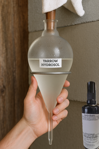 We gently separate the volatile essential oils during distillation, leaving behind a water-based extract that is gentler on the skin, ideal for sensitive individuals. This makes our hydrolat a more soothing, energetically pure expression of the plant—perfect for topical use, ritual misting, or emotional support.