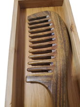 Load image into Gallery viewer, Round Comb Tooth Precision designed round comb tooth, give your scalp a gentle and comfortable massage feeling, no scratching or snagging.  There are absolutely no extra wood thorns to scratch your scalp.

