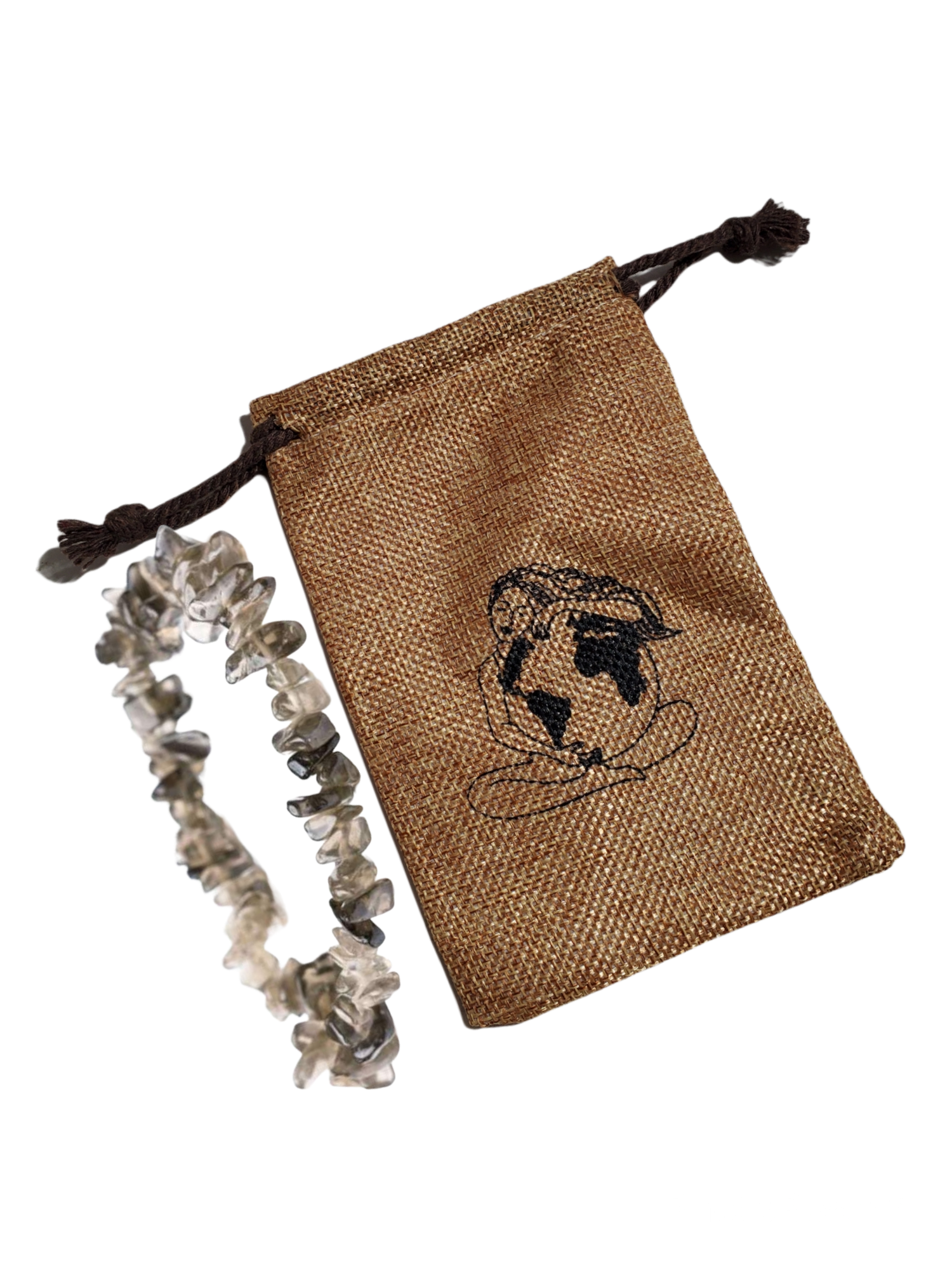 Jute Jewelry Gift  Bag |  5 x 3.8