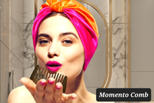 Load image into Gallery viewer, MOMENTO SCALP COMB | GUA SHA | MASSAGER BRUSH 🌱 with wide teeth for Acupussure Massage
