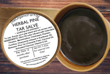 Load image into Gallery viewer, Herbal Pine Tar Salve | 5 oz | Skin Ointment | Eco Friendly Kraft Tub | Plastic Free | with activated charcoal
