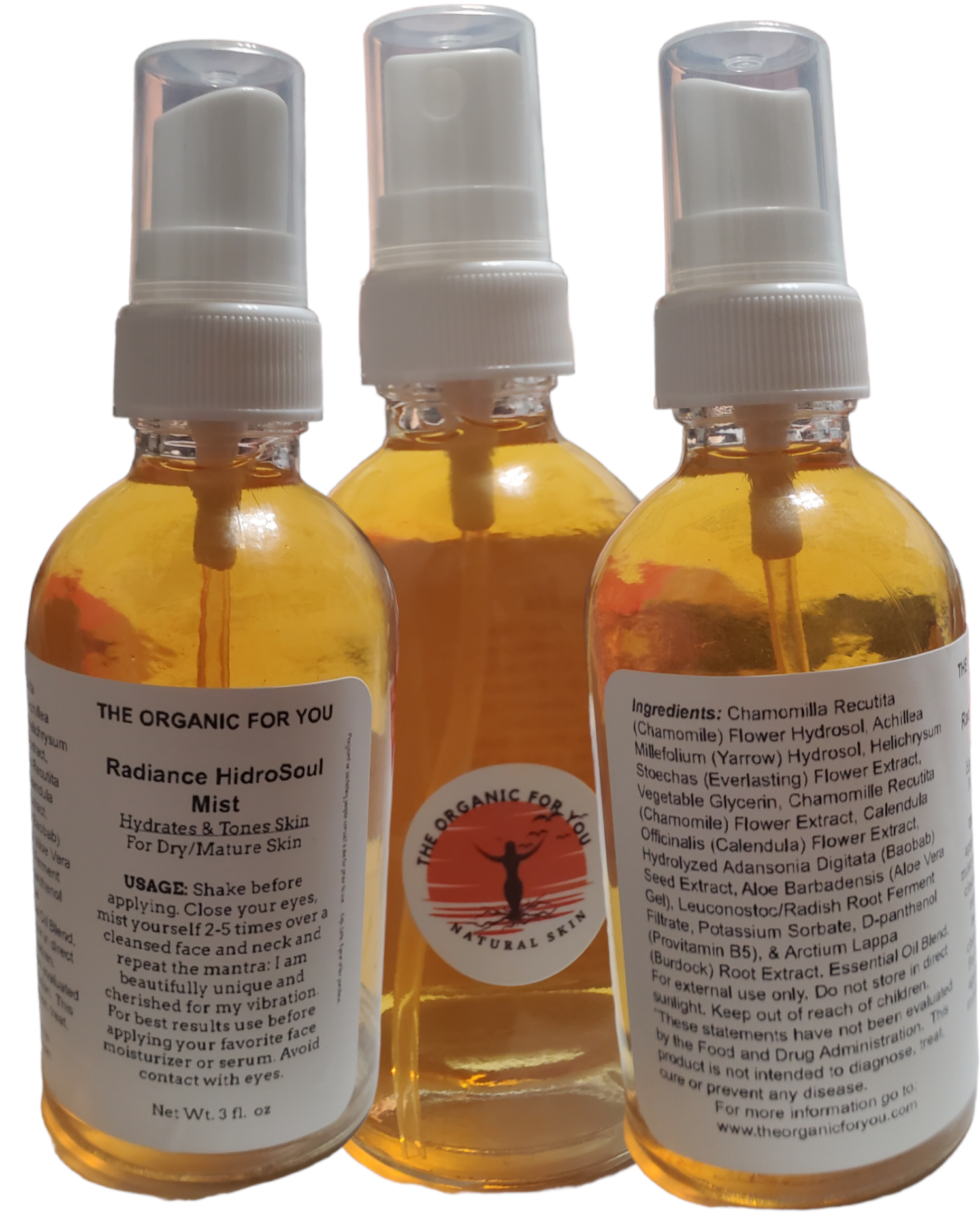 Radiance HidroSoul Mist 🌸 FOR MATURE SKIN 💖 3 oz with Muslim Pouch