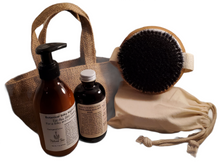 Load image into Gallery viewer, Ayurveda Dry Skin Brush | Soft Boar Bristles | Gift Spa Bundle
