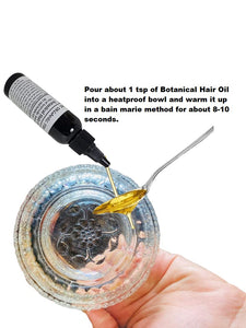 Botanical Hair Oil | Herbal Hot Oil | Scalp Treatment | for Dry and Brittle Hair | 2 oz | Squeeze Bottle