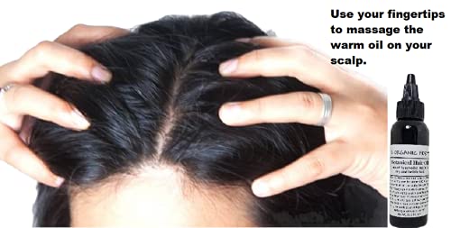 Botanical Hair Oil | Herbal Hot Oil | Scalp Treatment | for Dry and Brittle Hair | 2 oz | Squeeze Bottle